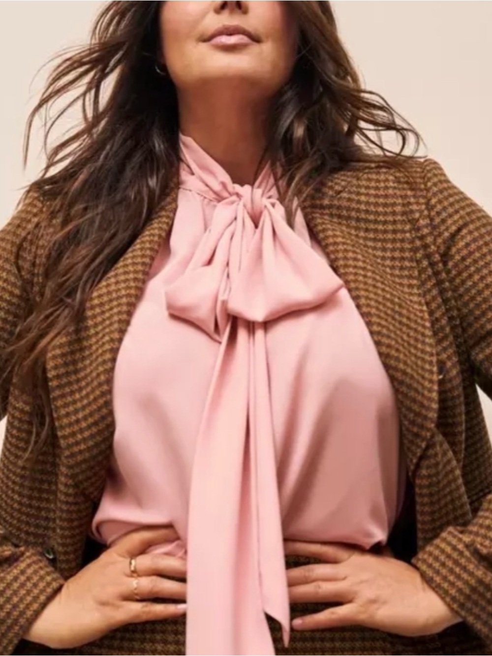 NWT TORRID | Studio By Torrid Blush Pink
Chiffon Tie Neck Blouse Sz. 2 or 2x